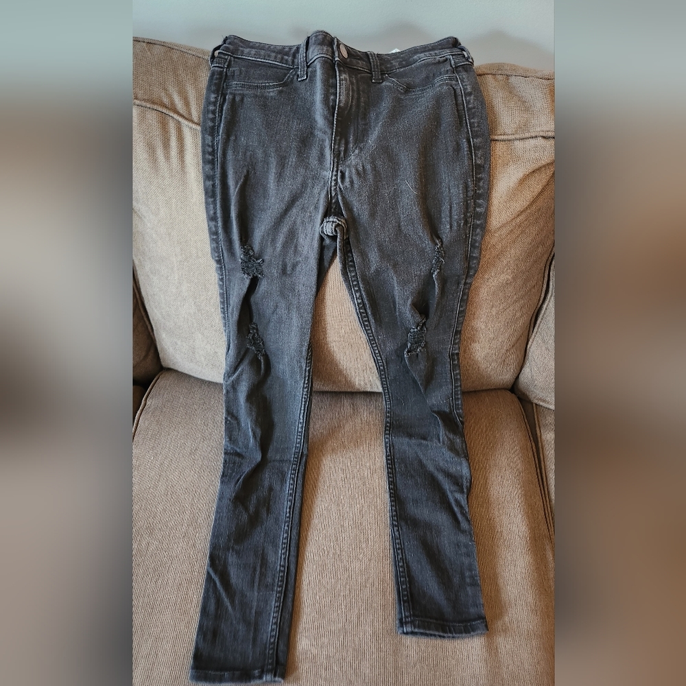 Hollister Distressed Black Jeans 3R